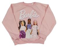 Světlerůžová mikina s Barbie H&M