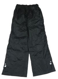 Černé šusťákové voděodolné kalhoty Crivit