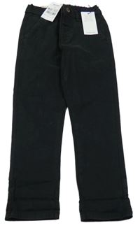 Nové - černé plátěné chino kalhoty Next