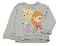 Šedá melírovaná mikina s Frozen 