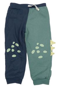 Tmavomodro-zelené tepláky s ostny Primark