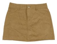 Nové - Béžová semišová sukně H&M