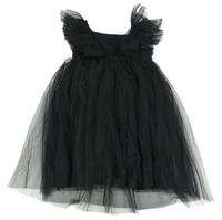 Černé tylové šaty s volánky H&M