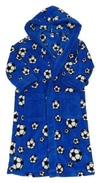 Modrý chlupatý župan s míči a kapucí Lupilu