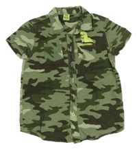 Zelená army košile s dinem Kiki&Koko