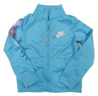 Světlemodrá sportovní propínací mikina s logem Nike