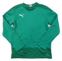 Zelené sportovní funkční triko s logem Puma