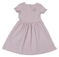 Světlerůžové melírované šaty s jablkem H&M