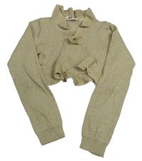 Zlaté třpytivé svetrové bolerko H&M