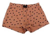 Starorůžové kraťasy se srdíčky zn. H&M