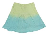 Modro-zelená ombré sukně George