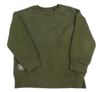 Khaki žebrovaná mikina Primark
