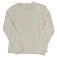 Bílé žebrované triko H&M