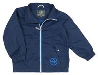 Tmavomodrá šusťáková jarní bunda s potiskem Color kids