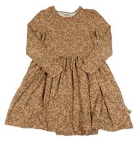 Broskvové květované šaty 