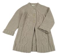 Béžový třpytivý propínací pletený kabát Verbaudet 