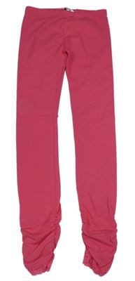 Fuchsiové legíny s nařasením 