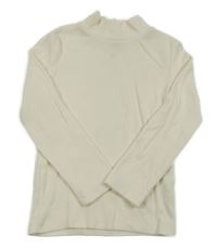 Smetanové žebrované triko se stojáčkem F&F