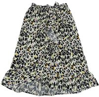 Černo-béžovo-barevná dlouhá sukně s leopardím vzorem Only 