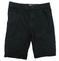 Černé riflové teplákové kraťasy Denim Co.