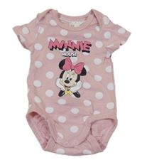 Růžovo-bílé puntíkaté body s Minnie H&M