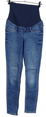 Dámské modré těhotenské skinny rifle H&M