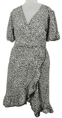 Dámské smetanovo-černé vzorované šaty Dorothy Perkins