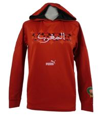 Dámská červená sportovní funkční mikina s logem a kapucí Puma