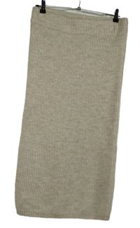 Dámská béžová pletená midi sukně F&F