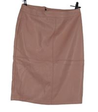 Dámská růžová koženková pouzdrová sukně Vila 