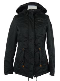 Dámská černá plátěná jarní parka s kapucí Only
