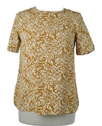 Dámská hořčicovo-bílá vzorovaná halenka Primark 