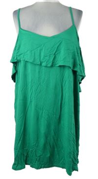 Dámská zelená halenka s odhalenými rameny a volánkem Yours 