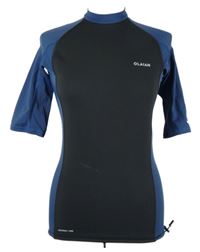 Dámské černo-tmavomodré UV neoprenové tričko Decathlon 