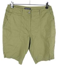 Dámské khaki plátěné kraťasy Dorothy Perkins 