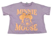 Fialové crop tričko s Minnie zn. Disney
