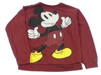 Mahagonová mikina s Mickey Mousem Disney