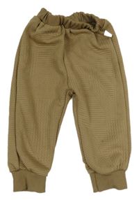 Béžové vzorované cuff tepláky Shein 