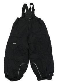 Černé šusťákové oteplovačky s kšandami icepeak