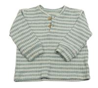 Bílo-modrý pruhovaný žebrovaný svetr George