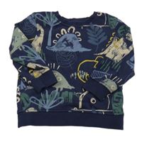 Tmavomodrá mikina s dinosaury George