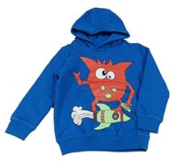 Safírová mikina s příšerkou a kapucí Kiki&Koko