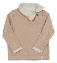 Světlerůžová melírovaná mikina s komínovým límcem C&A