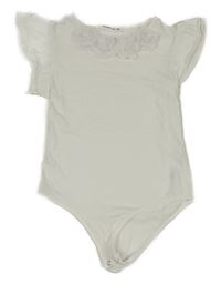 Bílé body s volány a květinami Terranova