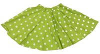 Zelená puntíkatá kolová sukně
