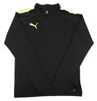 Černo-žluté sportovní funkční triko Puma