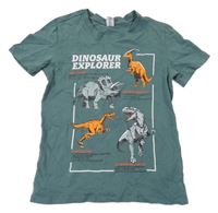 Zelené tričko s dinosaury DopoDopo 