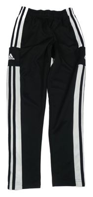 Černé sportovní tepláky s pruhy Adidas