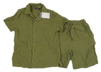 Nové - 2set - Khaki mušelínová košile + kraťasy Primark