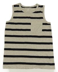 Béžovo-černé pruhované tílko H&M